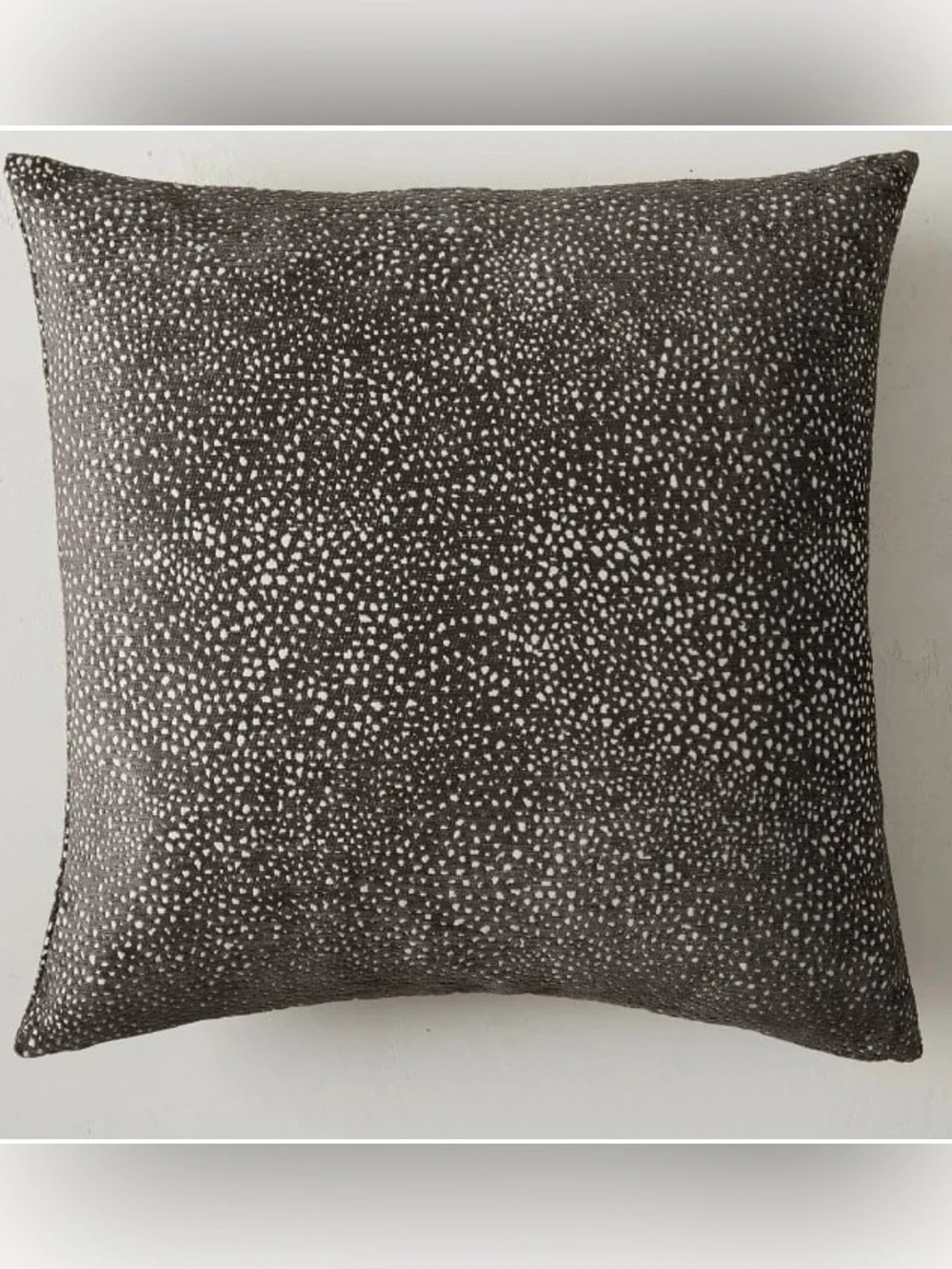 West Elm Dotted Chenille Jacquard Pillow Cover 20x20 Slate NWT Cover Only